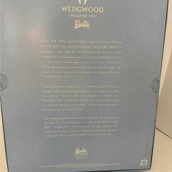 2000 new limited edition Wedgewood England 1759 Barbie - Picture 6 of 9